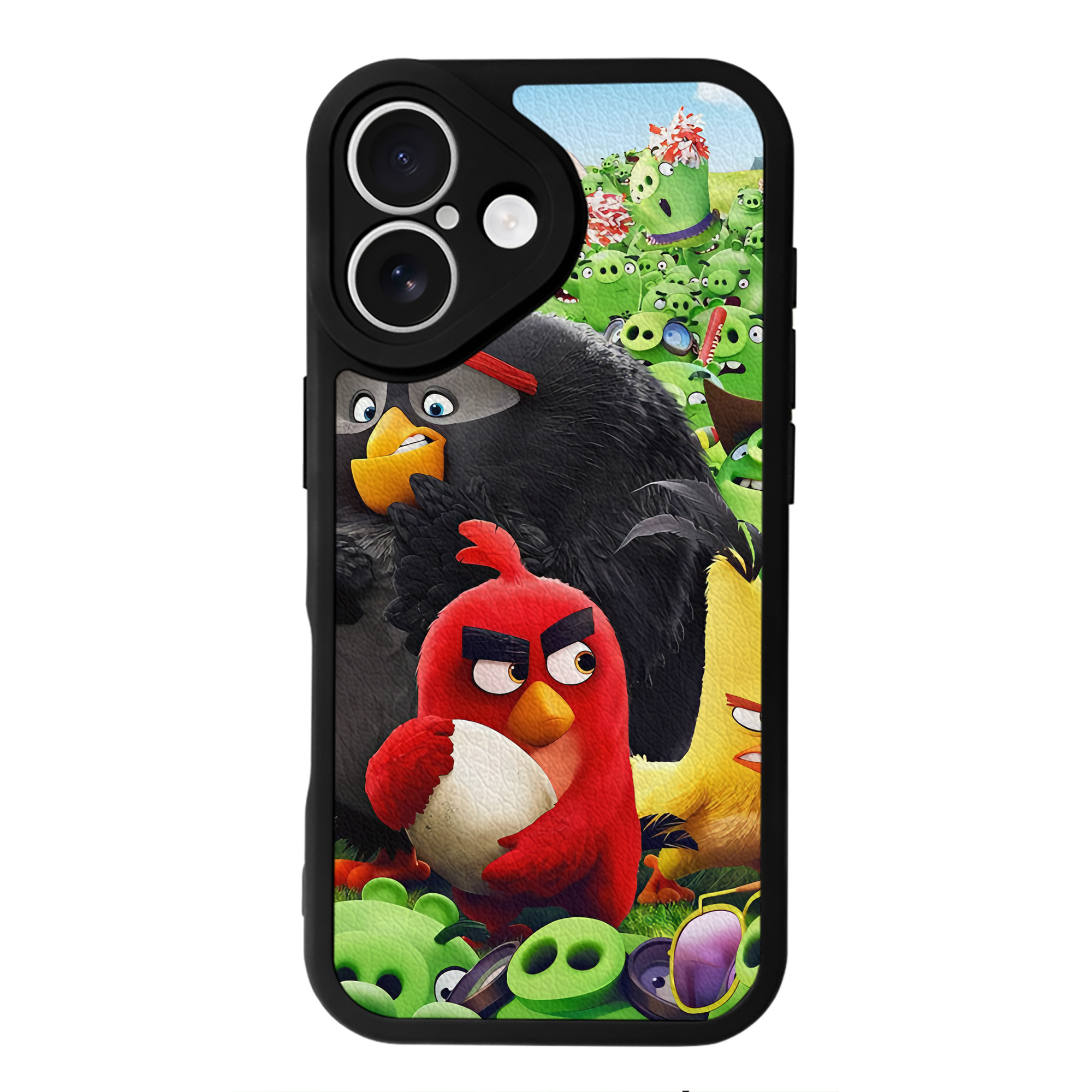 （画像用） Angry Birds アングリーバード 【iPhone 16シリーズ対応】シリコンスマホケース（レザー調） 材質：シリコン